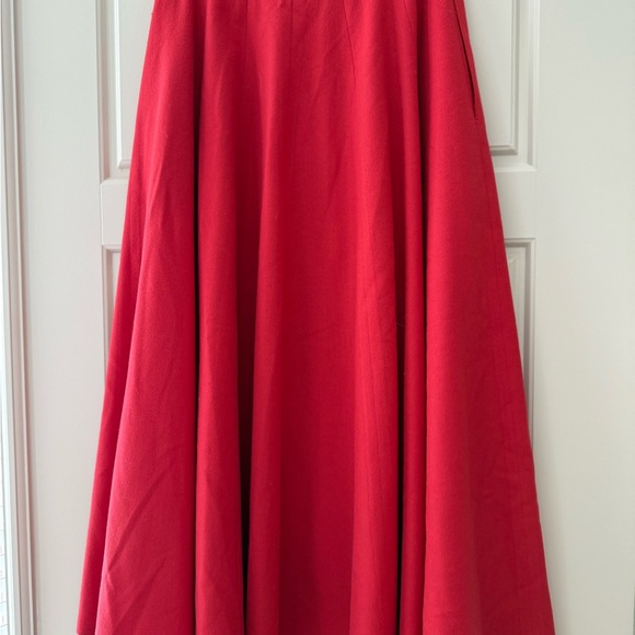 Vintage red wool skirt - Picture 5 of 8